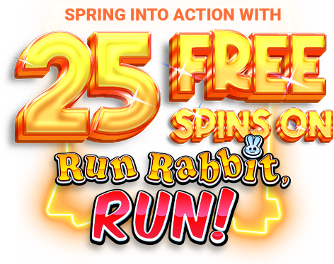 Sparkle Slots 25 Free Spins on Run Rabbit, Run